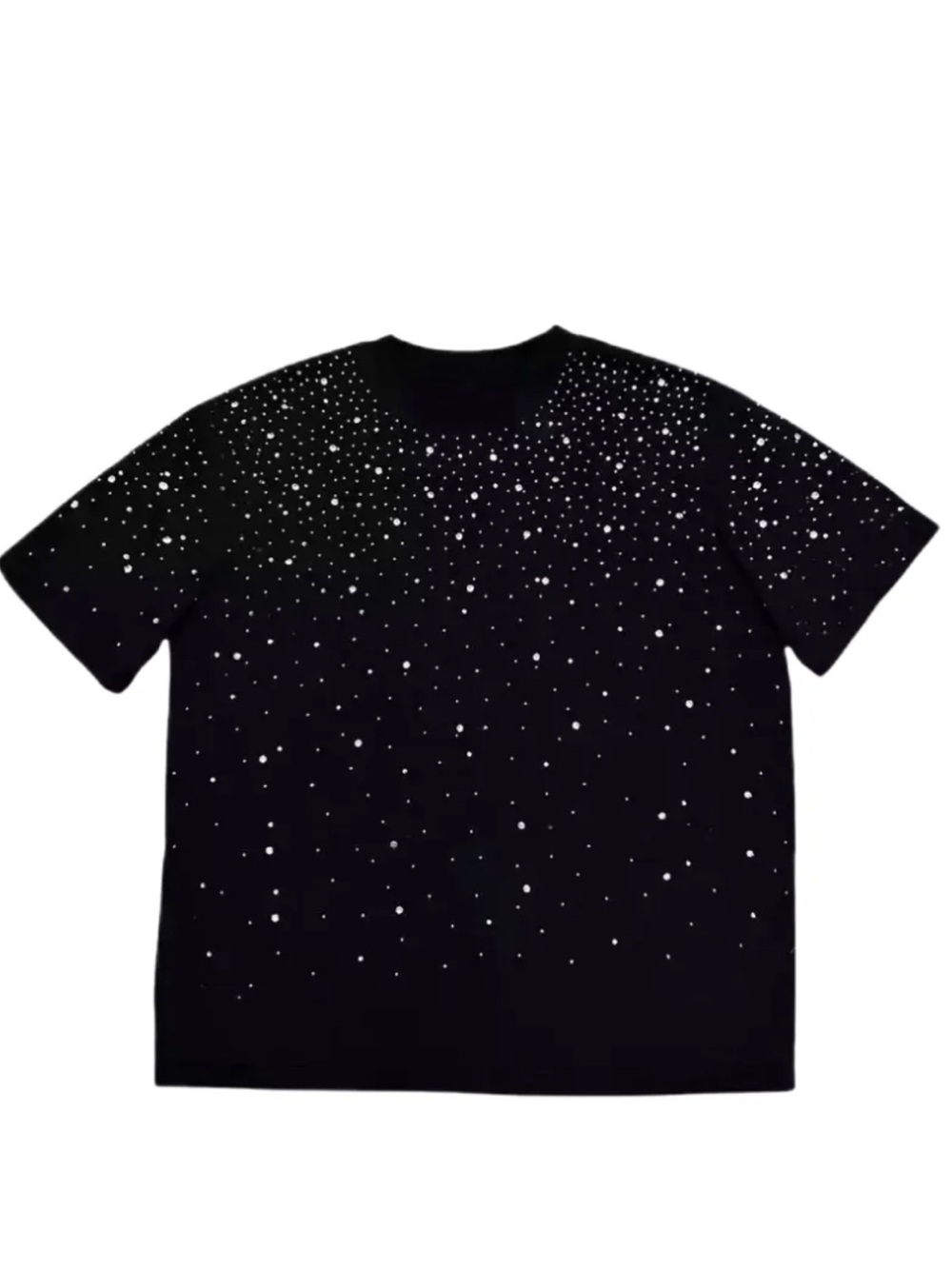 VYBES Luxe Black Rhinestone Tee - XL
